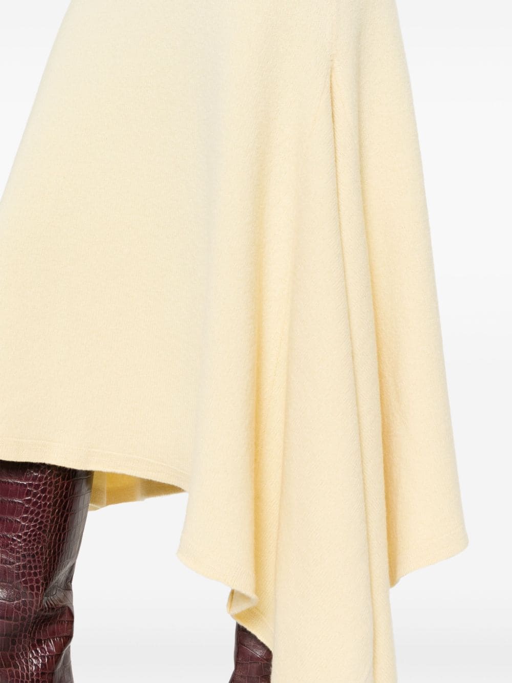 Jil Sander Midi-jurk met asymmetrische afwerking Geel