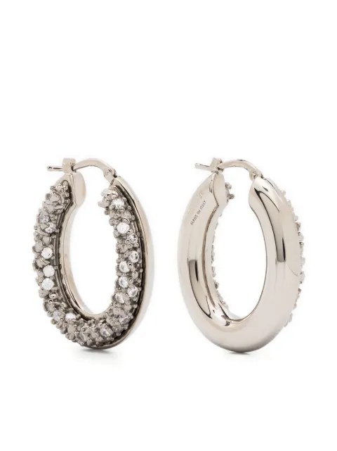 Jil Sander crystal-embellished hoop earrings 