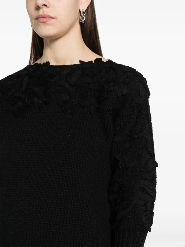 Ermanno Scervino フローラルレース トップ