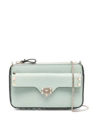 【ドリーム池田店】VALENTINO GARAVANI　ロックスタッズ　2WAYバッグ　BKxグリーン　W2B0037VK3　IKD-840 Valentino Garavani ロックスタッズ ショルダーバッグ | グリーン