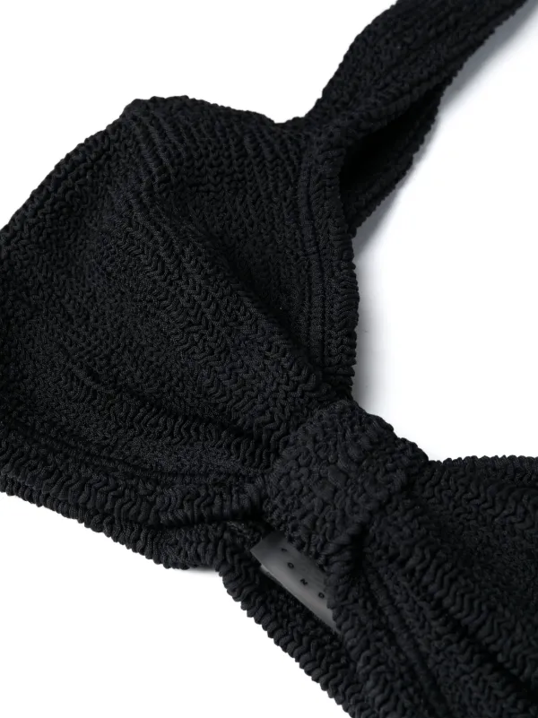 Hunza G Bonnie Crinkled Bikini | Black | FARFETCH