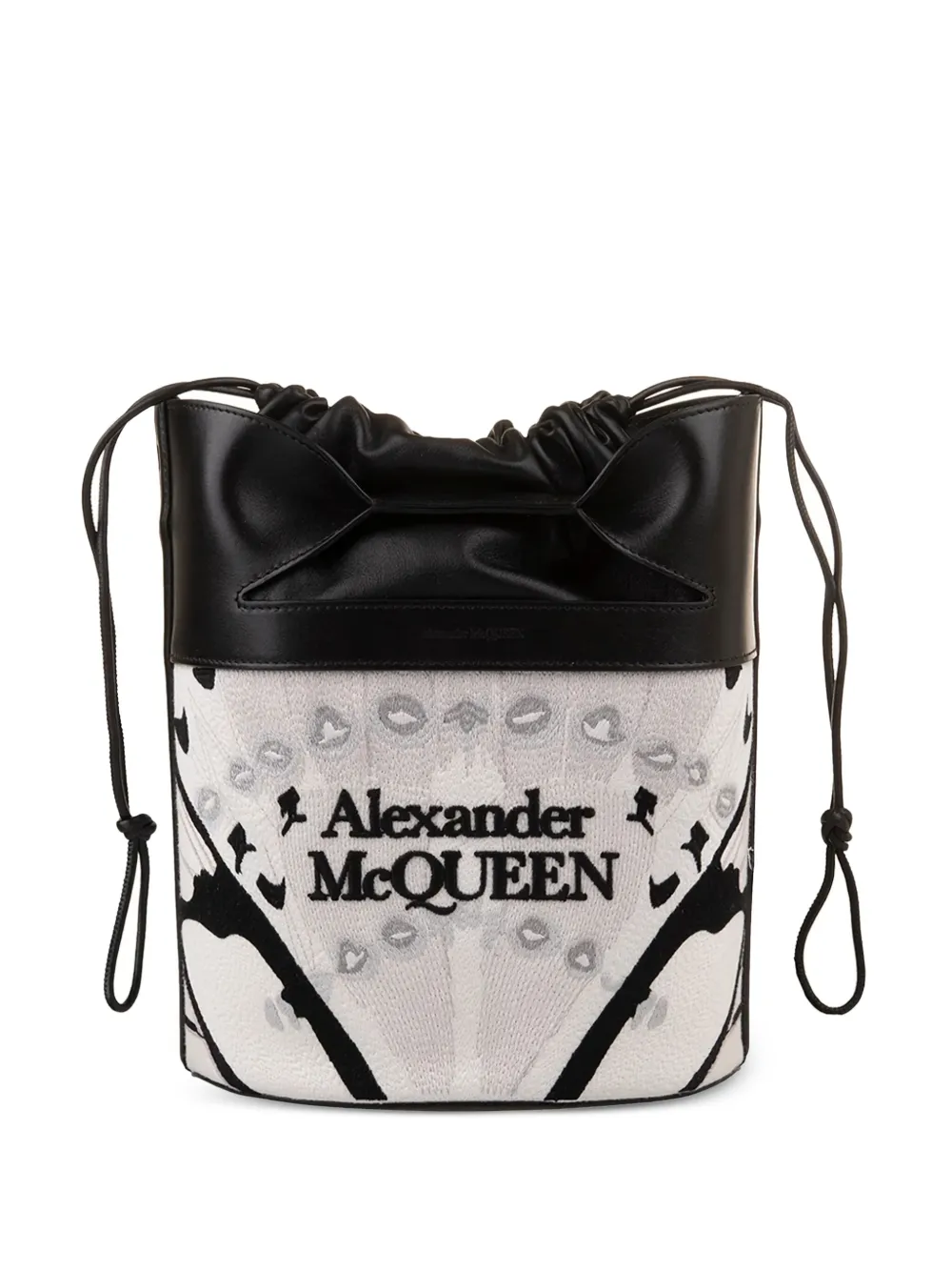 Alexander McQueen drawstring bucket bag - Nero
