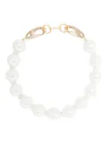 Atu Body Couture x Shir Fine Jewellery rhinestone-embellished pearl necklace - White