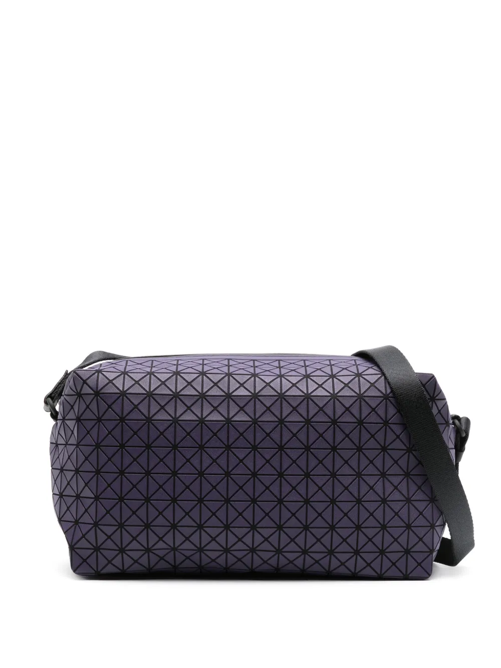 Bao Bao Issey Miyake Saddle Geometic-panneled Crossbody Bag In Purple