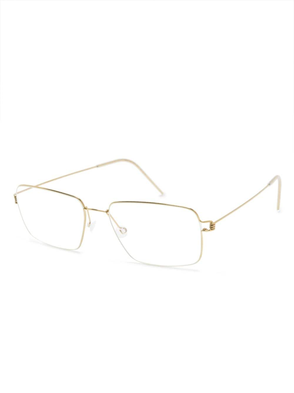 Lindberg 2487 Basic/10 bril met rechthoekig montuur - Goud