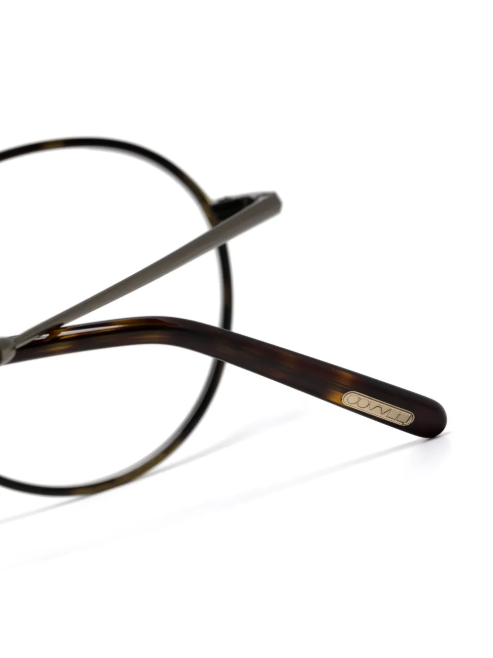 Oliver Peoples Sidel bril met schildpadschild-design Bruin