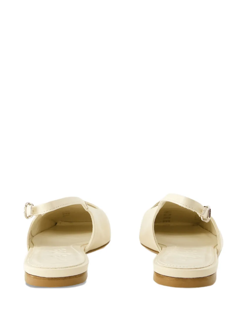 Aeyde Liya slingback leather flat pumps White