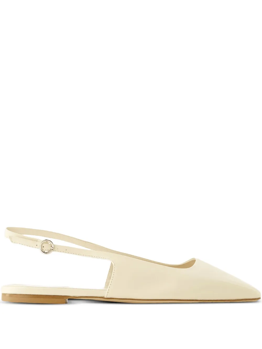 Aeyde Liya slingback leather flat pumps White