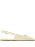Aeyde Liya slingback leather flat pumps - White