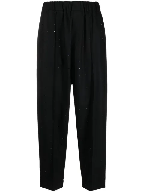 Undercover rhinestone-embellished tapered wool trousers