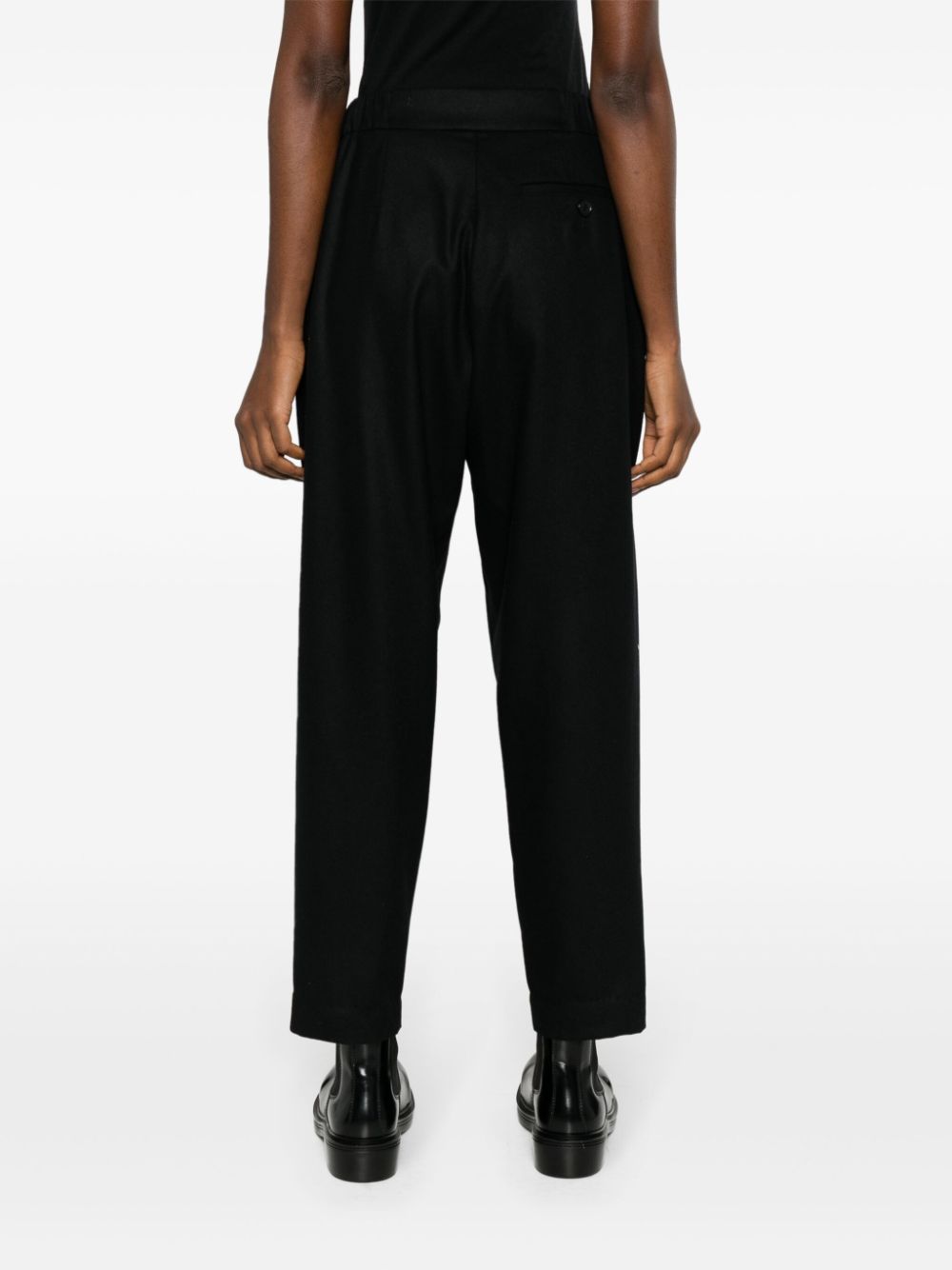 UNDERCOVER RHINESTONE-EMBELLISHED TAPERED WOOL TROUSERS 