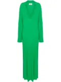 P.A.R.O.S.H. split-neck midi dress - Green