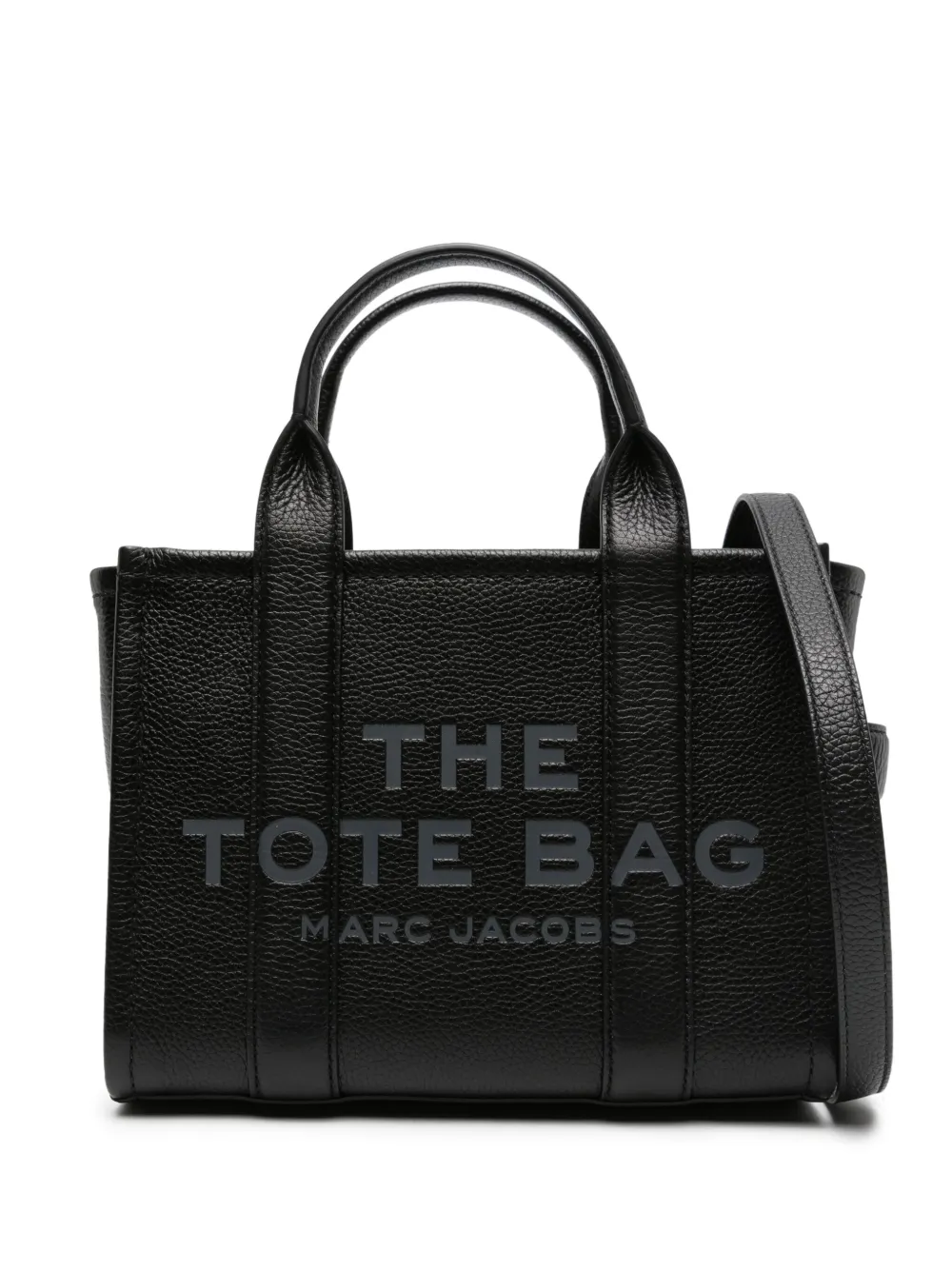 Marc Jacobs Small The Tote Bag Grain-leather In Black