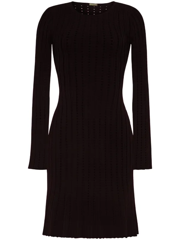 Adam Lippes Pointelle-knit Minidress in Black