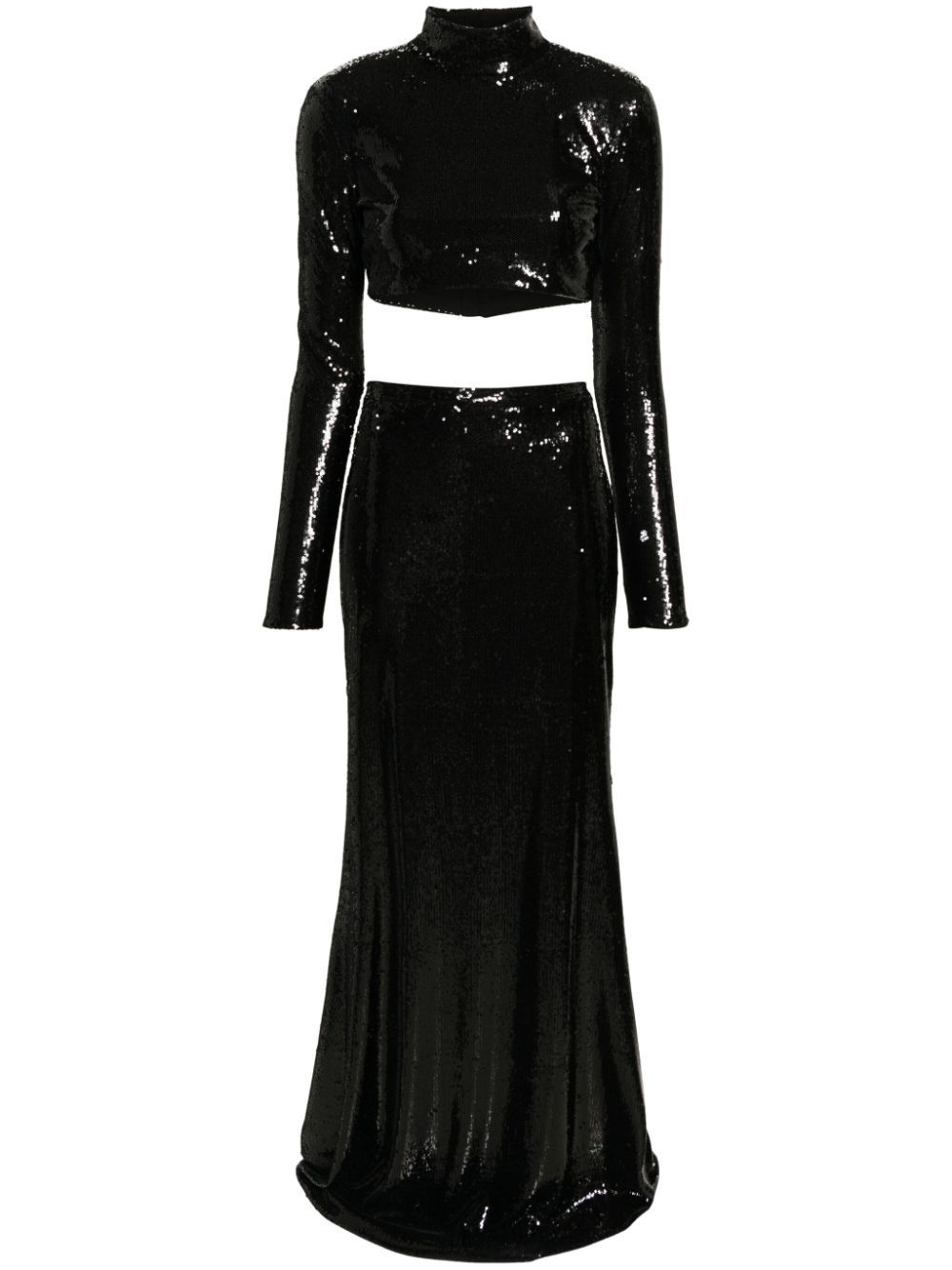 Roberto Cavalli Sequin-embellished Two-piece Set In Black