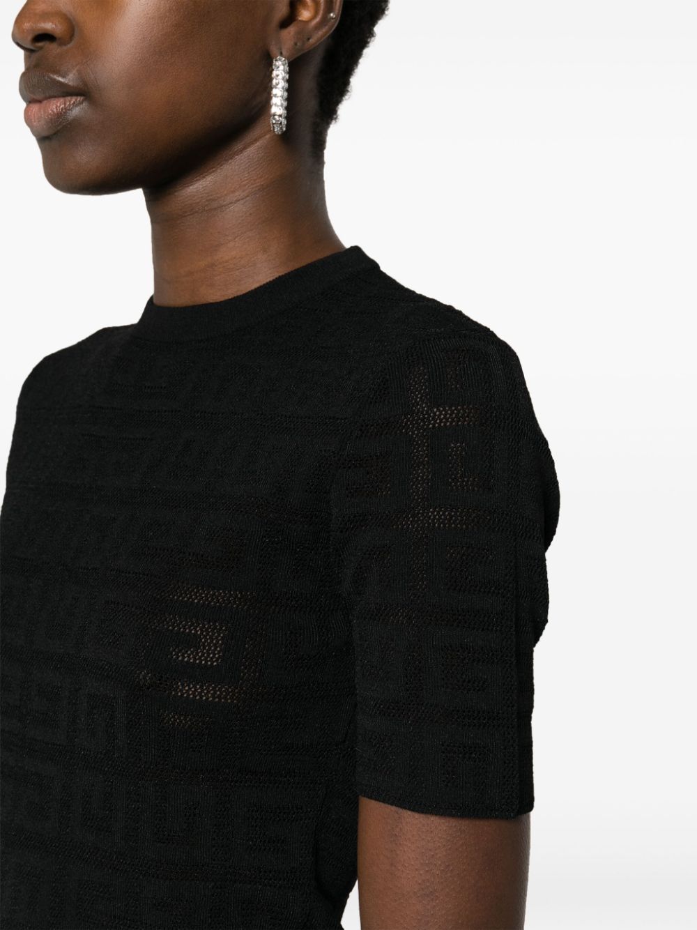 Givenchy T-shirt met 4G jacquard Zwart