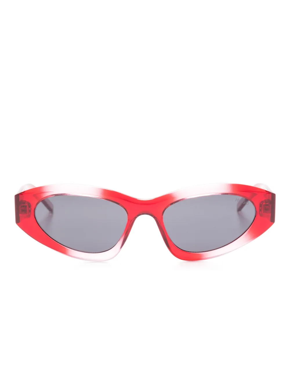 Hugo Ombré-effect Oval-frame Sunglasses In Red