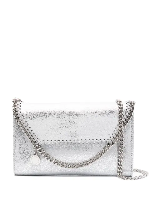 Stella McCartney bolsa crossbody Falabella Wallet con acabado metalizado 