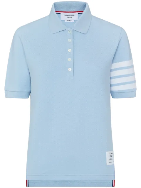 Thom Browne playera tipo polo de piqué con motivo 4-Bar