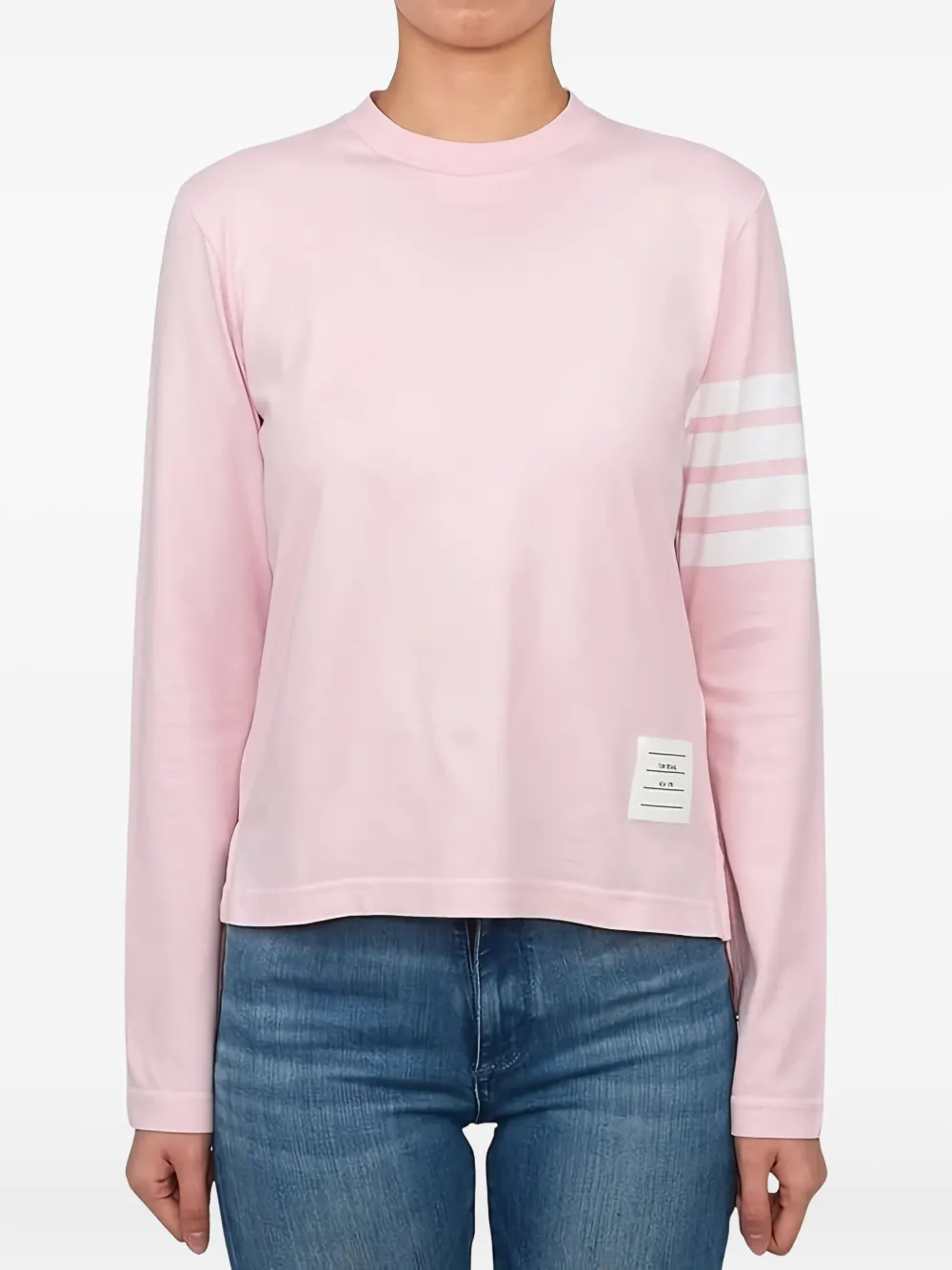 Thom Browne four-bar long-sleeve sweater | Pink | Image 1