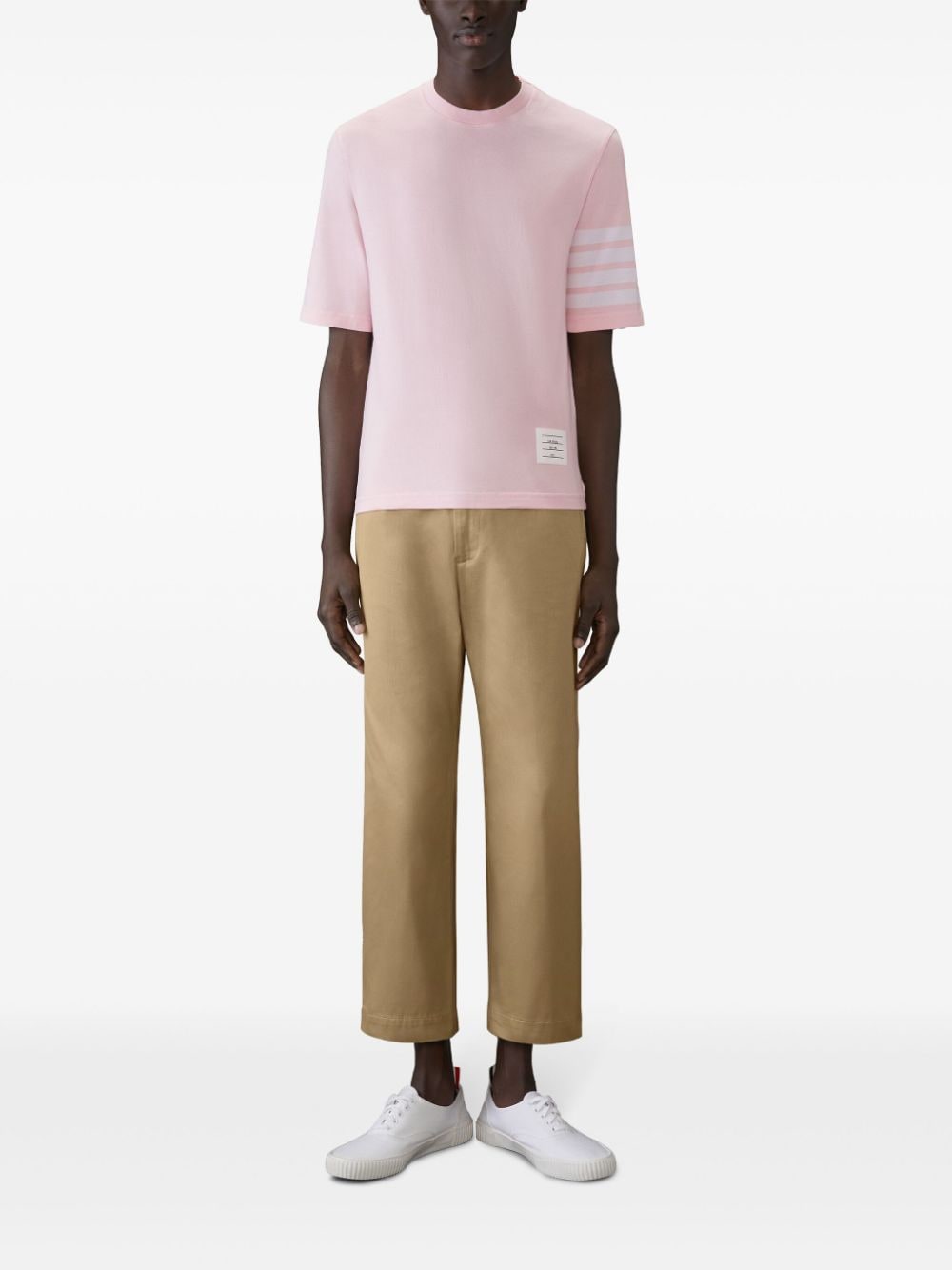 Thom Browne three-stripe T-shirt - Roze