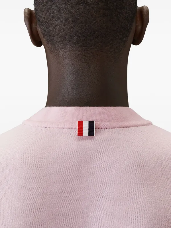 Thom Browne three-stripe T-shirt | Pink | FARFETCH