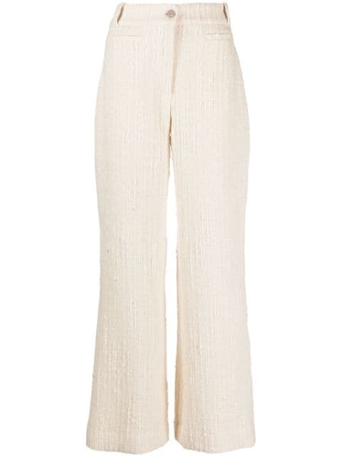 Ba&Sh Amour tweed straight-leg trousers