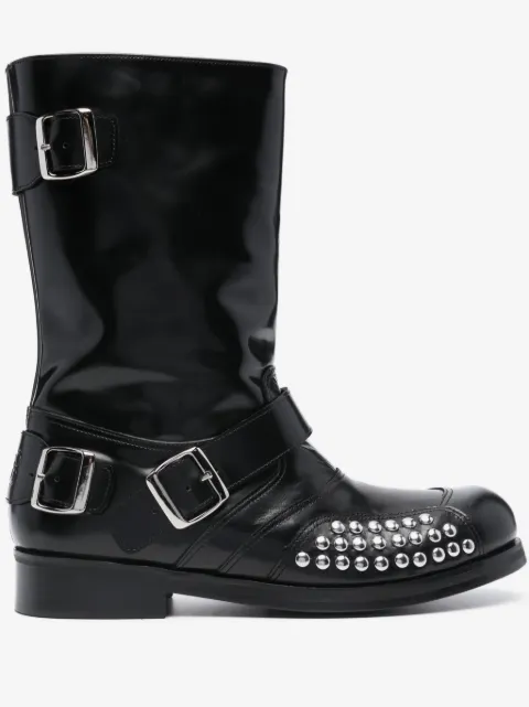 Stefan Cooke leather biker boots