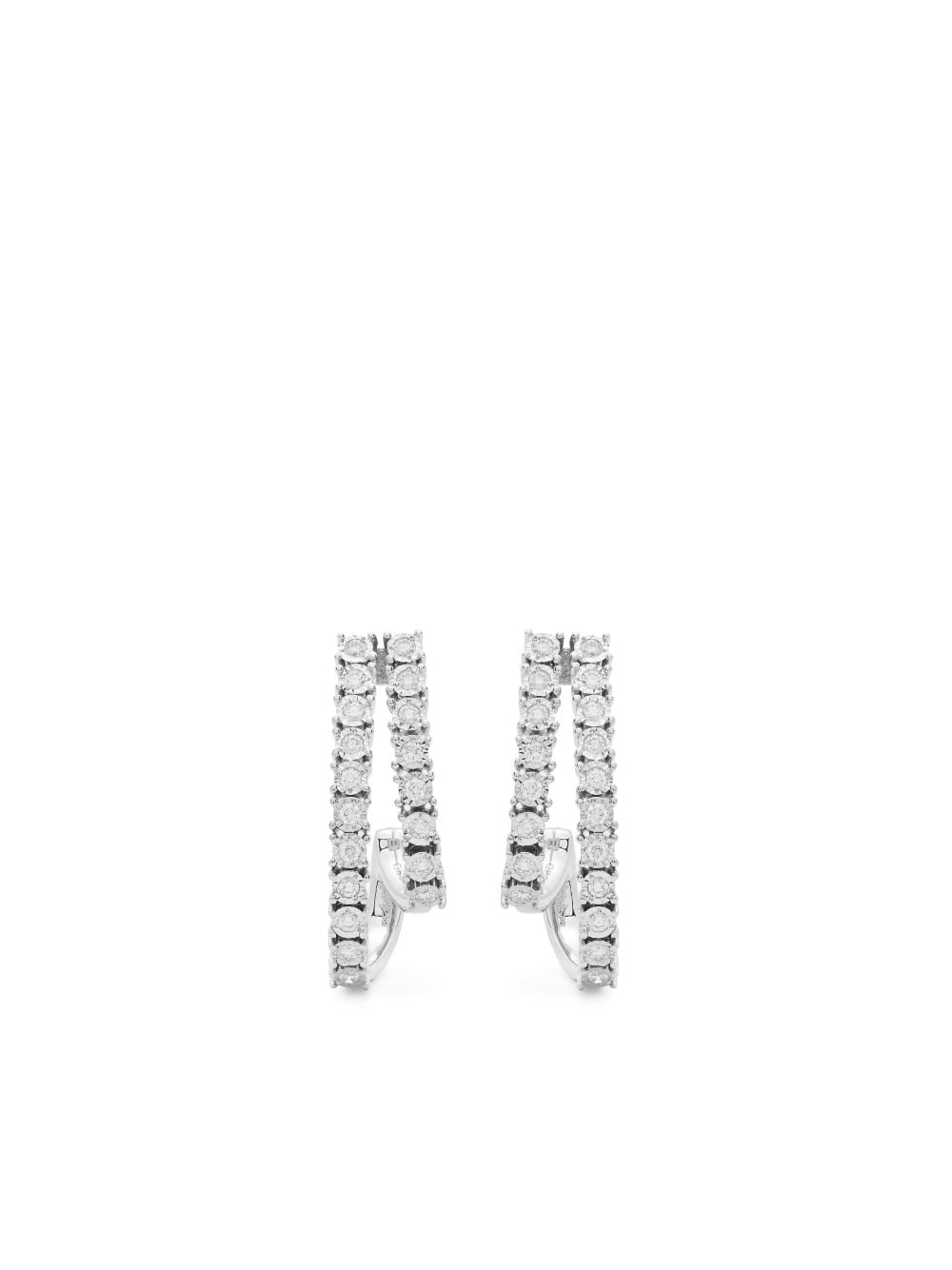 Dana Rebecca Designs 14kt white gold Ava Bea diamond hoop earring - Argento