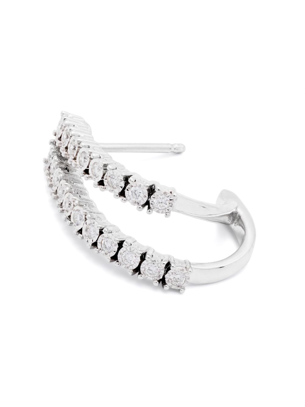 Shop Dana Rebecca Designs 14kt White Gold Ava Bea Diamond Hoop Earring In Silver