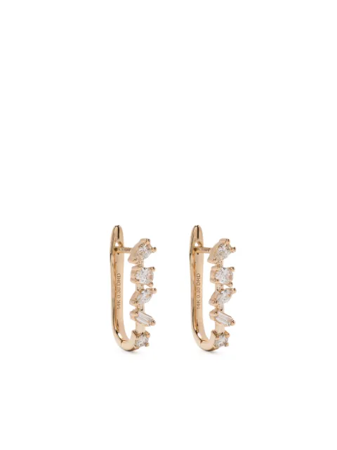 Dana Rebecca Designs arracadas Alexa Jordyn en oro amarillo de 14kt con diamante