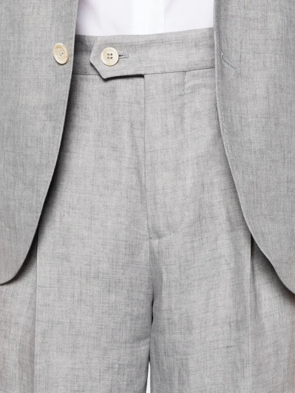 Brunello Cucinelli single-breasted linen suit Men