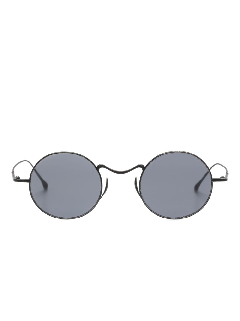 Rigards X Uma Wang Round-frame Sunglasses In Black