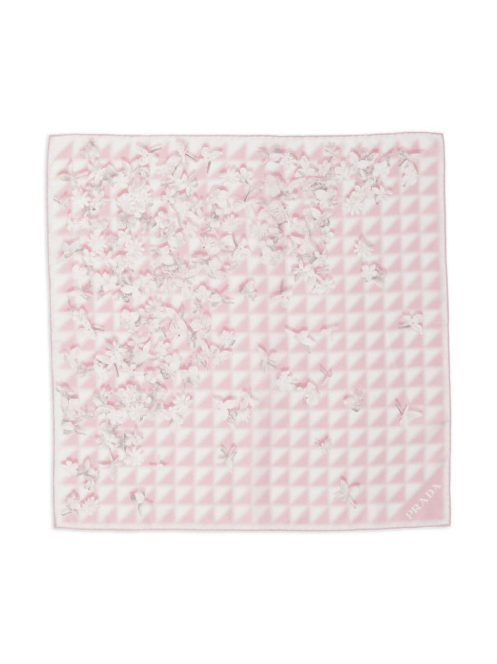 Prada floral-print silk scarf - Roze
