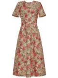 Adam Lippes Eloise floral-print flared dress - Neutrals