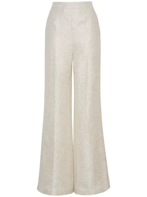 Adam Lippes Bettina metallic wide-leg trousers