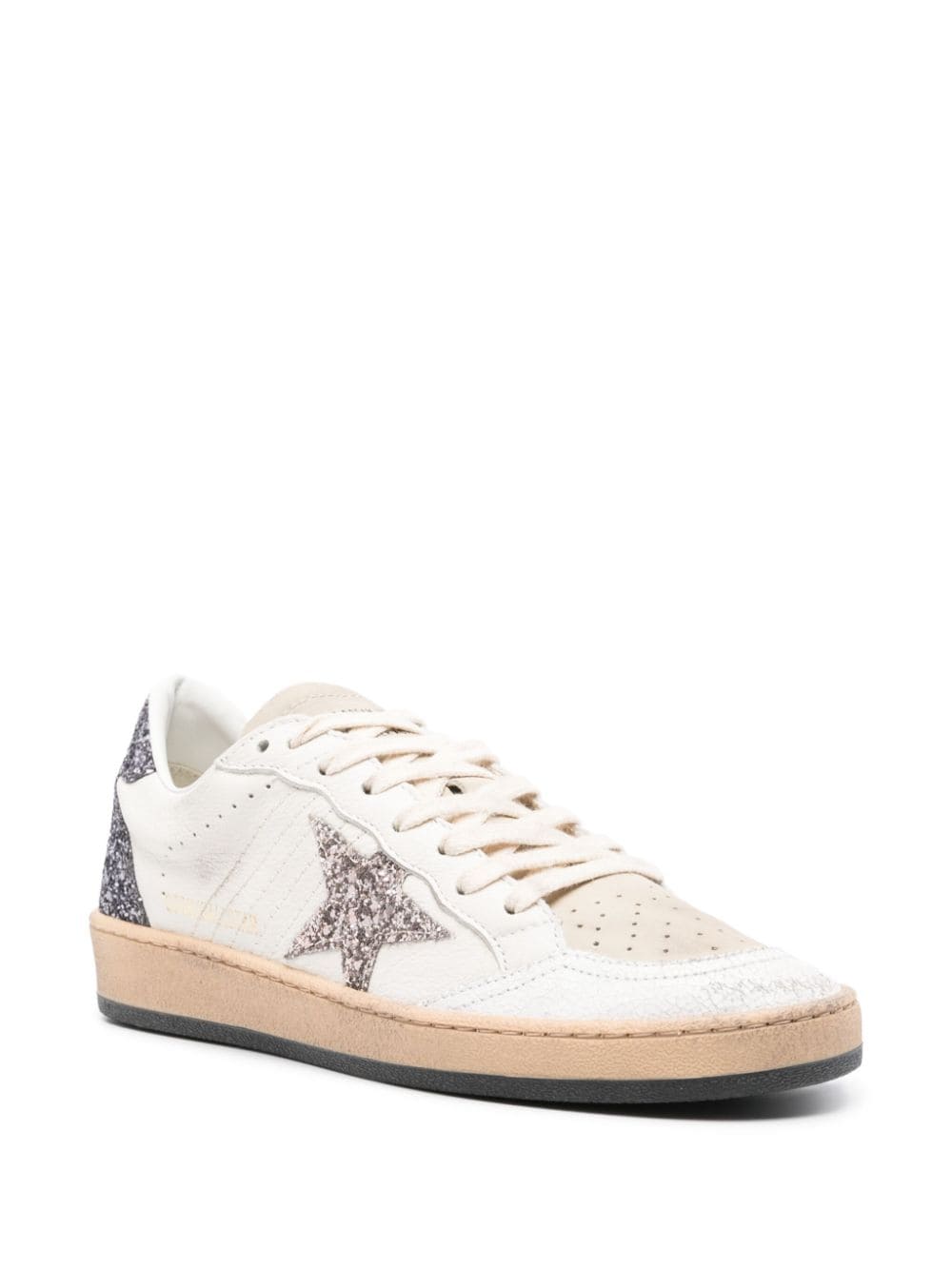 Image 2 of Golden Goose Ball Star glittered leather sneakers