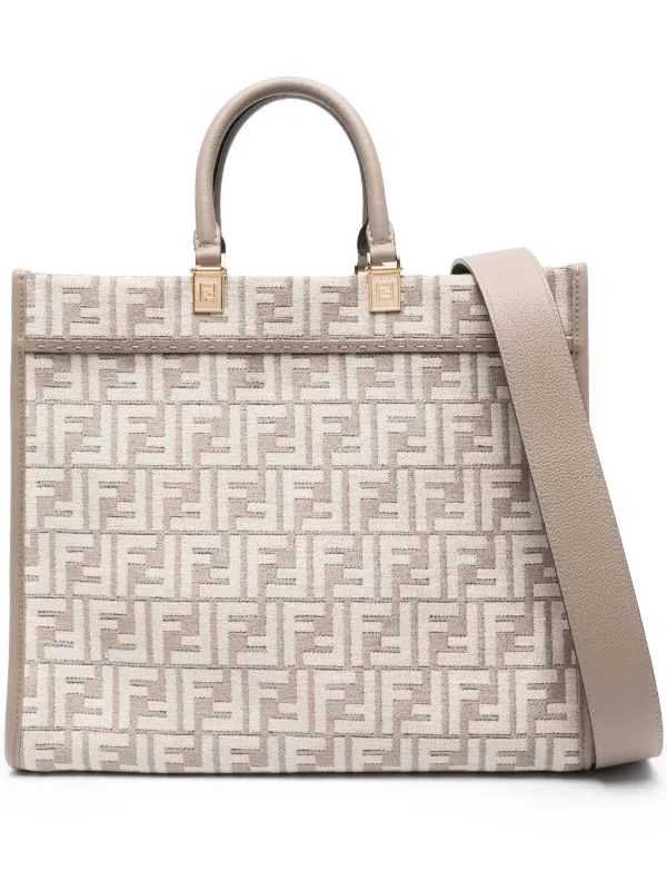 FENDI Medium Sunshine FF print Tote Bag Neutrals FARFETCH IE