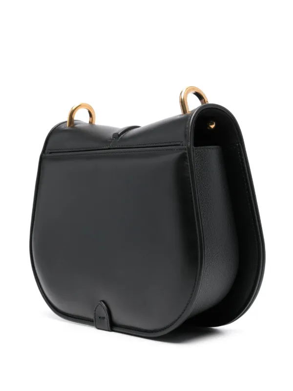 Fendi Medium C’mon Leather Shoulder Bag - Black