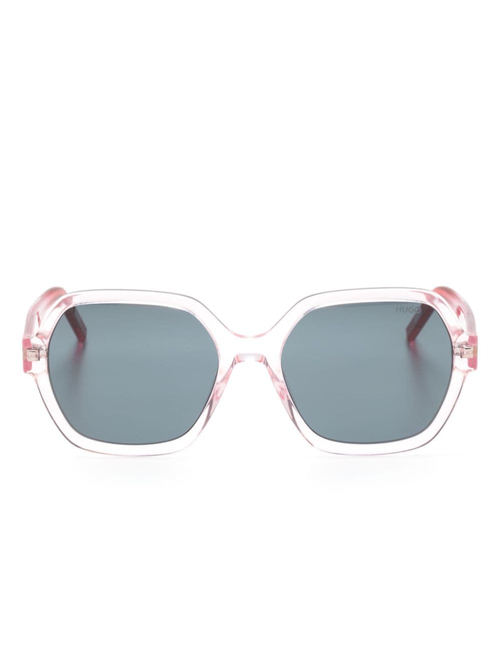 Hugo Transparent-design Oversize-frame Sunglasses In Pink