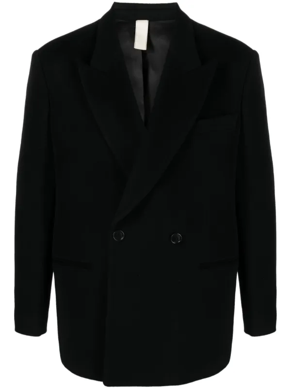 Sunflower double-breasted wool-blend Coat | Black | FARFETCH UK
