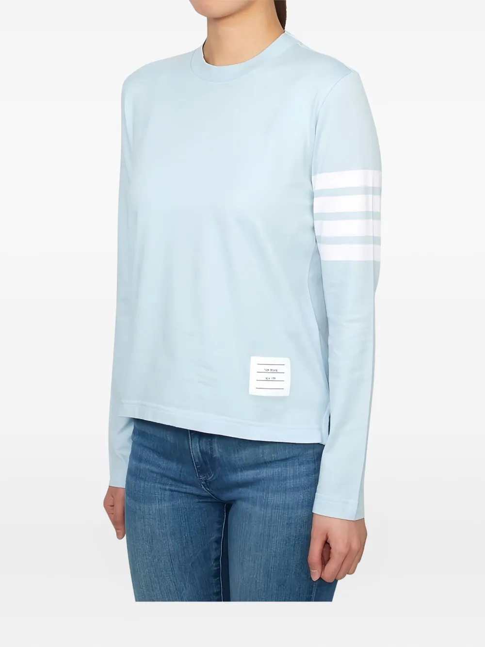 Thom Browne four-bar sleeve-detail sweater | Knitted Sweaters | Image 2
