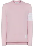 Thom Browne three-stripe long-sleeved T-shirt - Pink