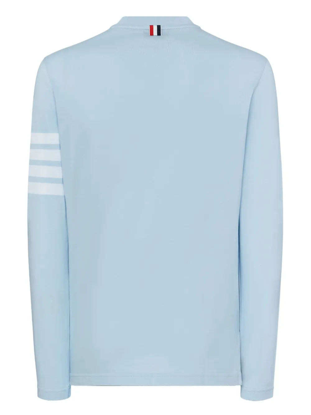 Thom Browne three-stripe long-sleeved T-shirt | Blue | FARFETCH