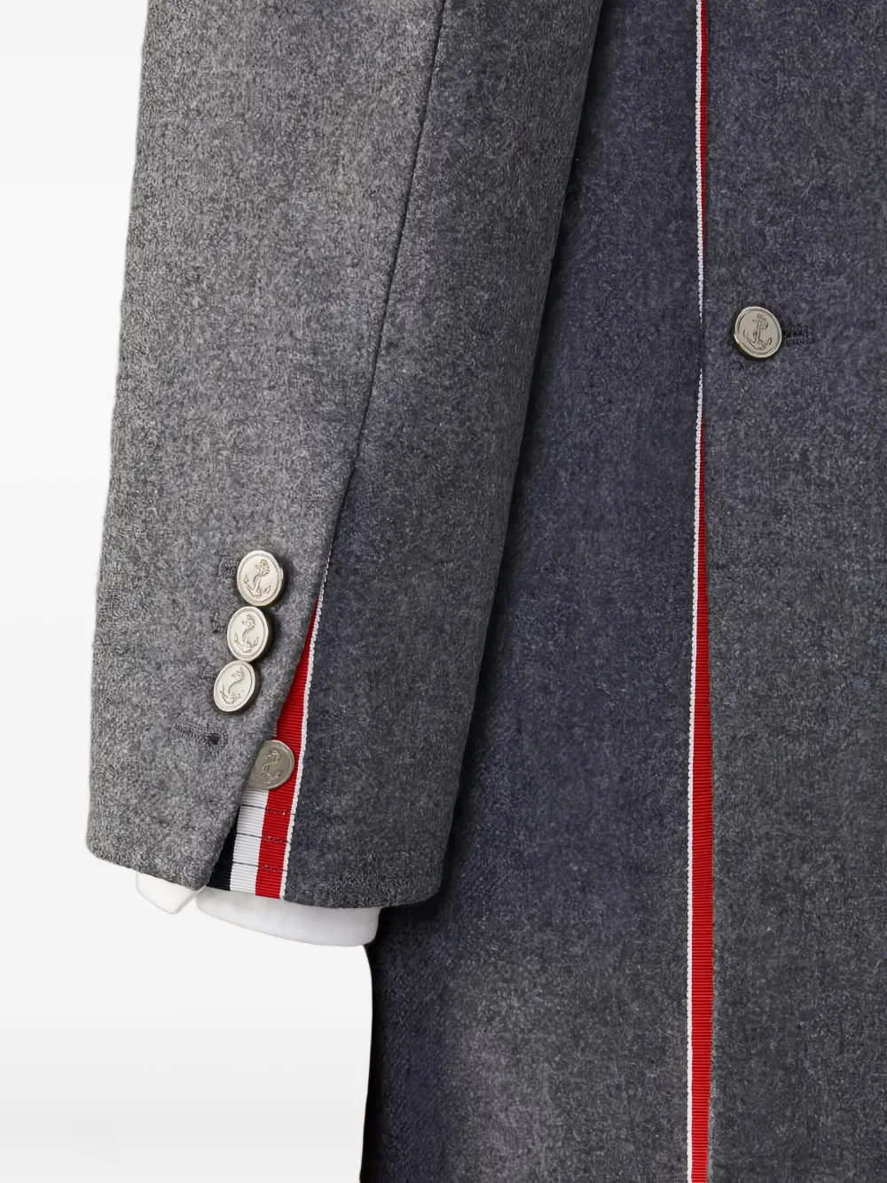 Thom Browne Jas met enkele rij knopen Grijs