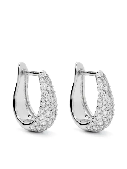 Dana Rebecca Designs arracadas DRD Tapered grandes en oro blanco de 14kt con diamante