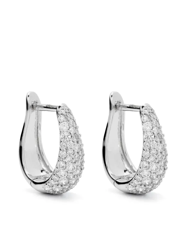 Dana Rebecca Designs 14kt White Gold Large DRD Tapered Diamond Hoop  Earrings Silver FARFETCH PH