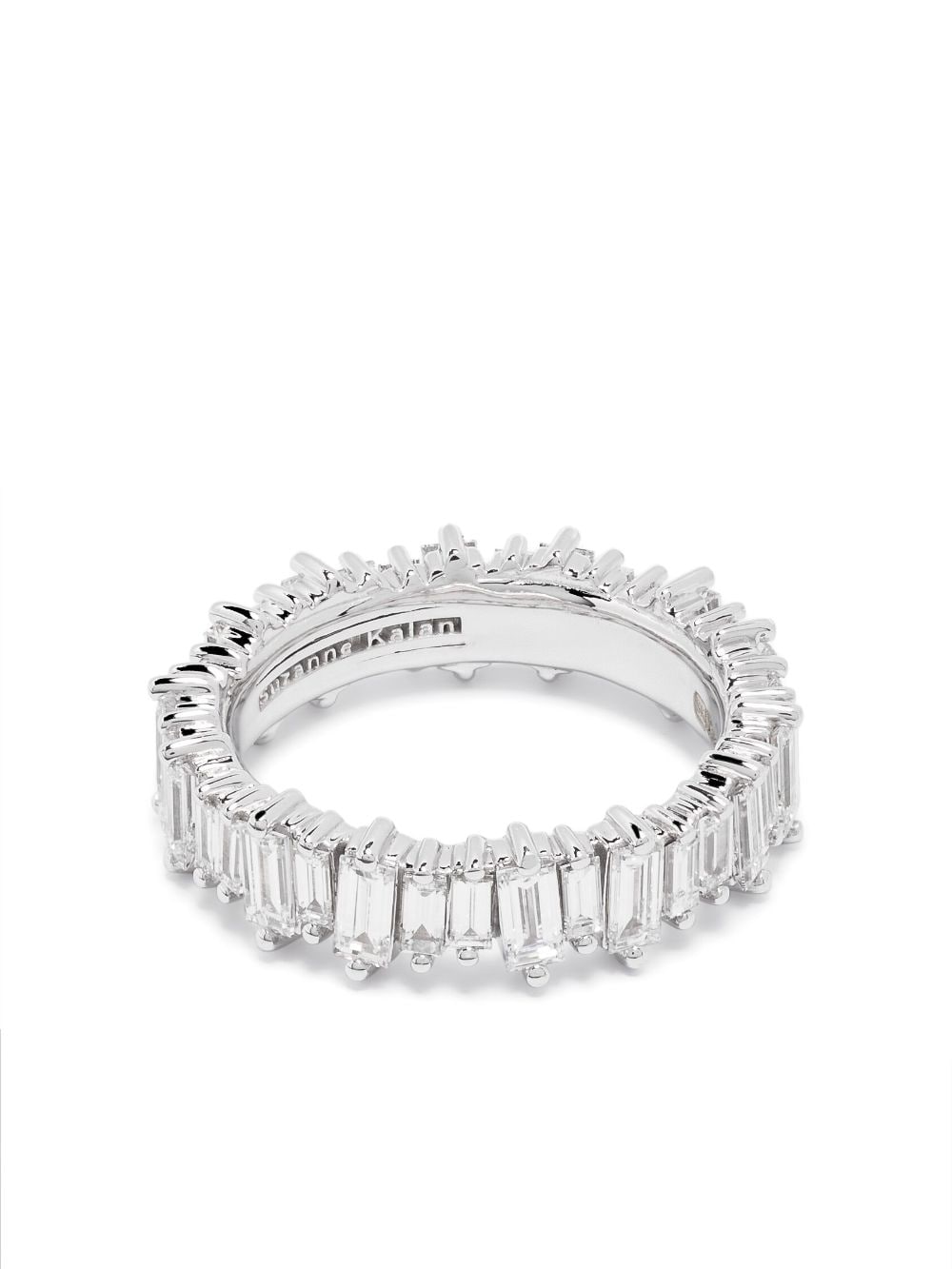 Suzanne Kalan 18kt White Gold Fireworks Diamond Ring In Silver