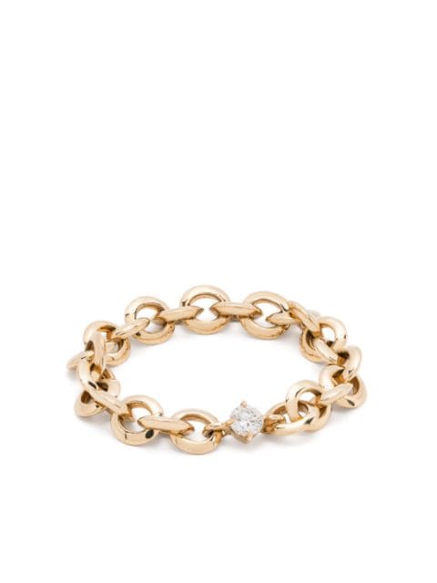 Lizzie Mandler Fine Jewelry 18kt yellow gold Micro chain-link ring