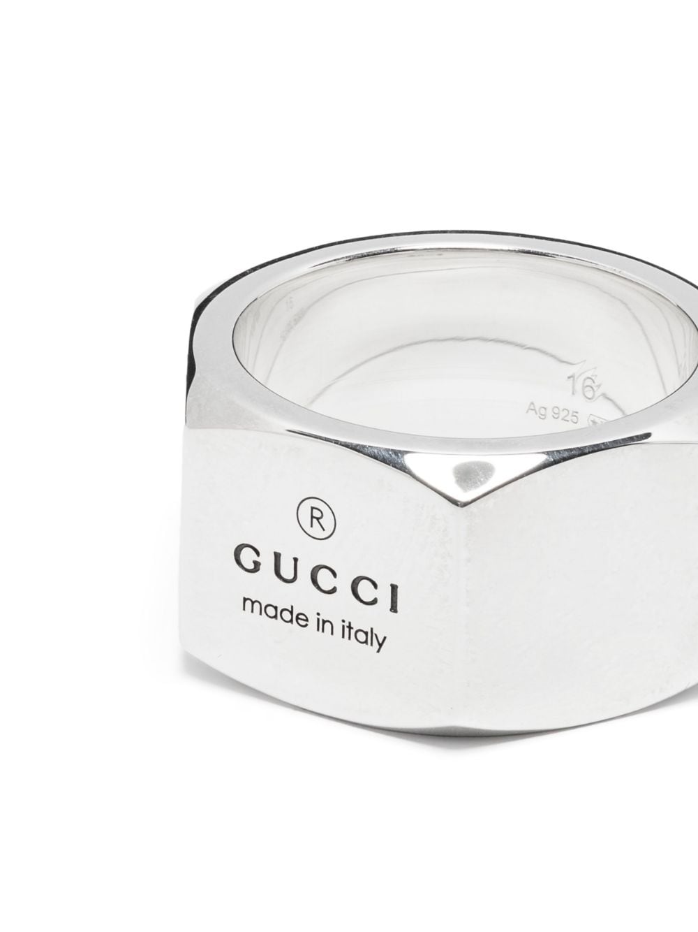 Shop Gucci Trademark Ring In Silver